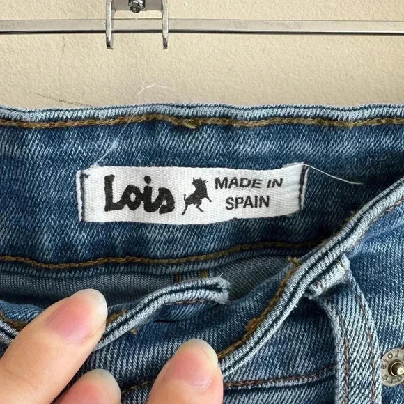 Lois Medium Wash River High Retro Straight Jeans, Size 31" L-32 - Picture 11 of 16